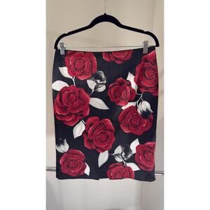White House Black Market Women's Floral Pencil Skirt Size 10